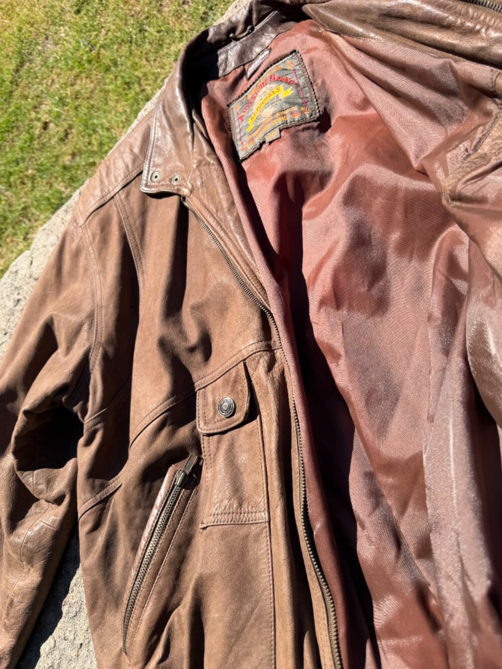 Wilsons Adventure Bound Genuine Leather Thinsulate Bomber Jacket Men's LT - Picture 10 of 13